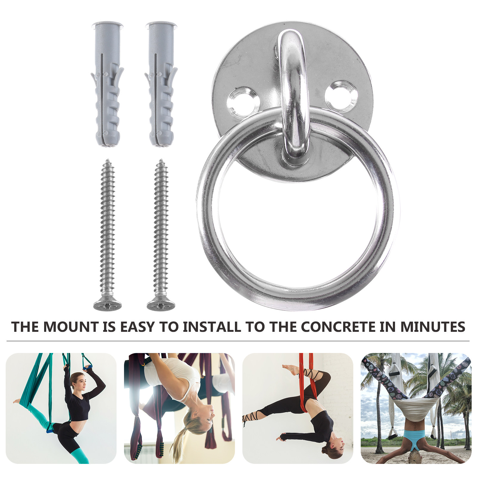 1Set Rugged Welded Steel Yoga  - đánh giá và giá Battle Rope Anchor