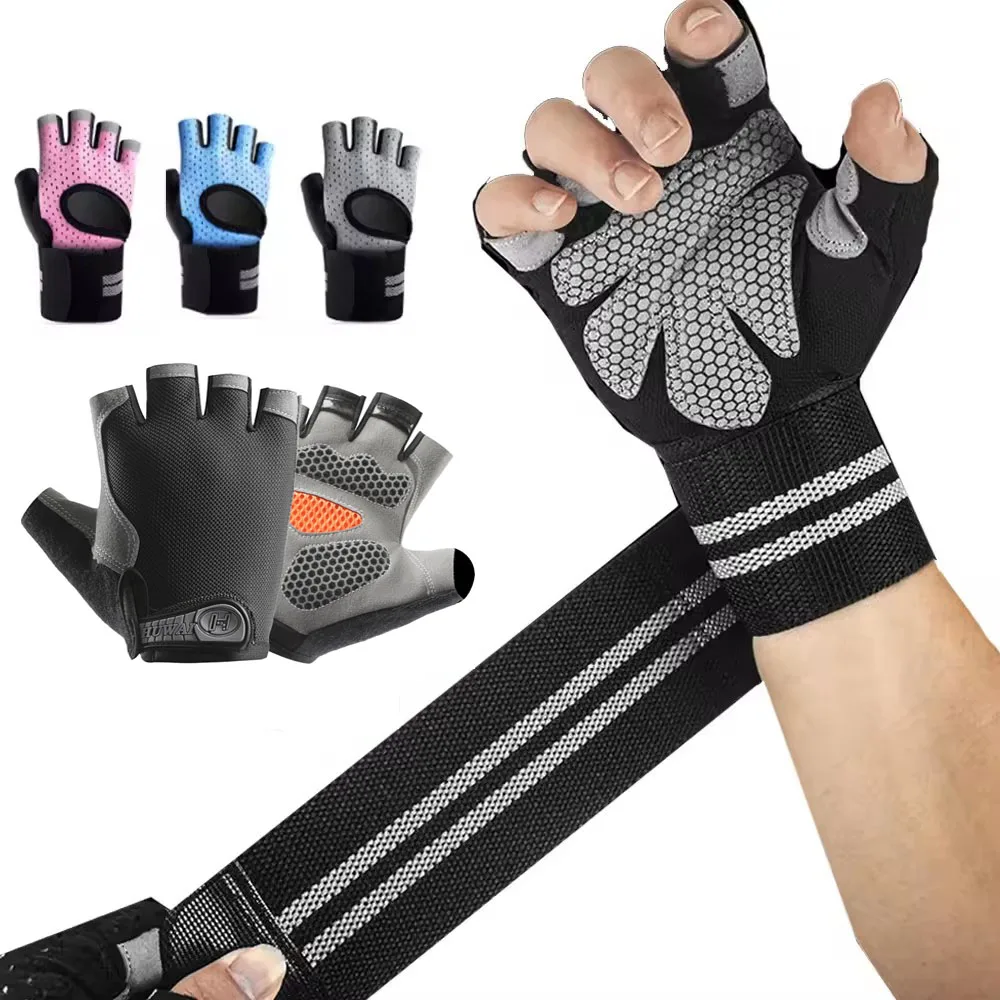 1Pair Half Finger Gym Fitness  - đánh giá và giá Crossfit Training Gear