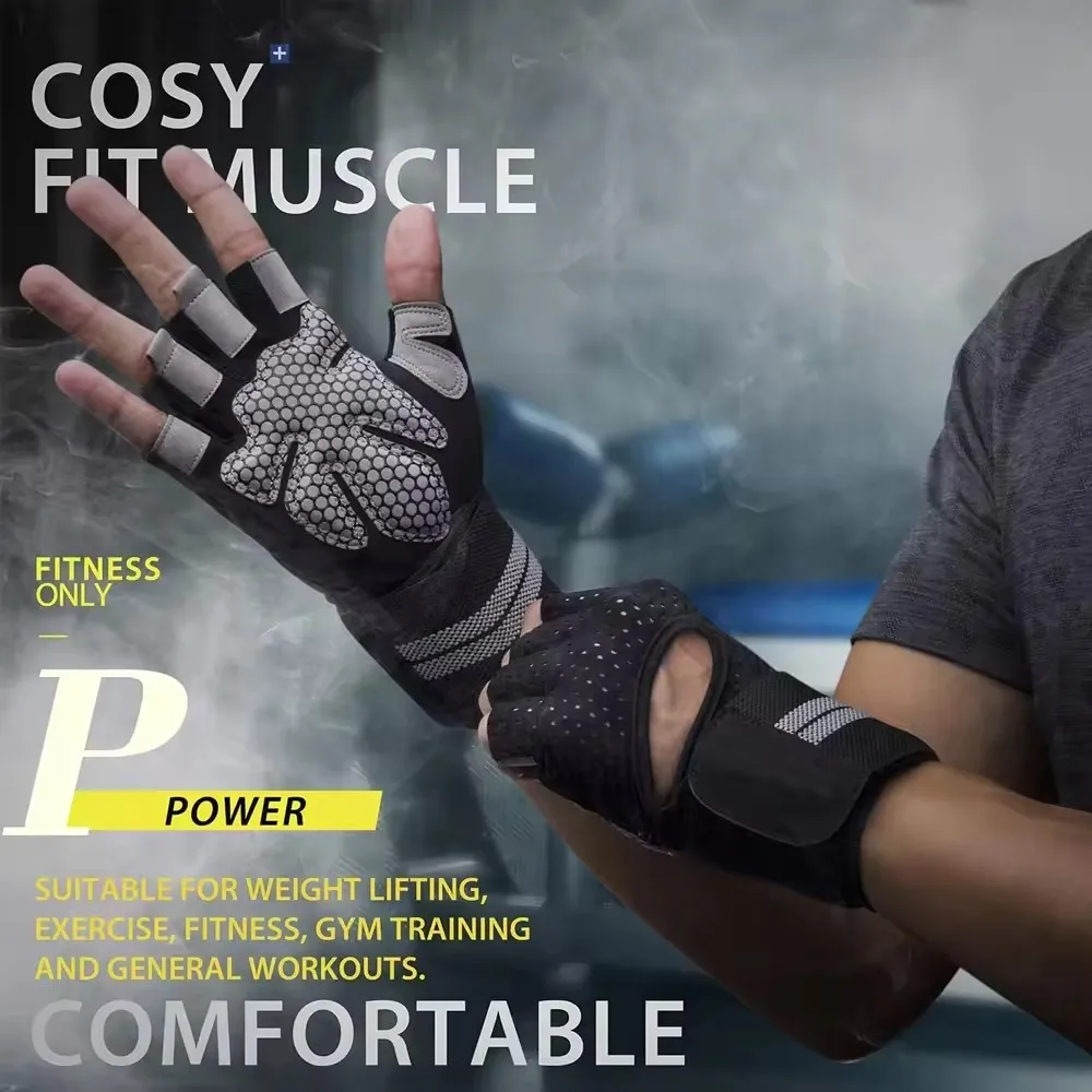 1Pair Half Finger Gym Fitness  - đánh giá và giá Crossfit Training Gear