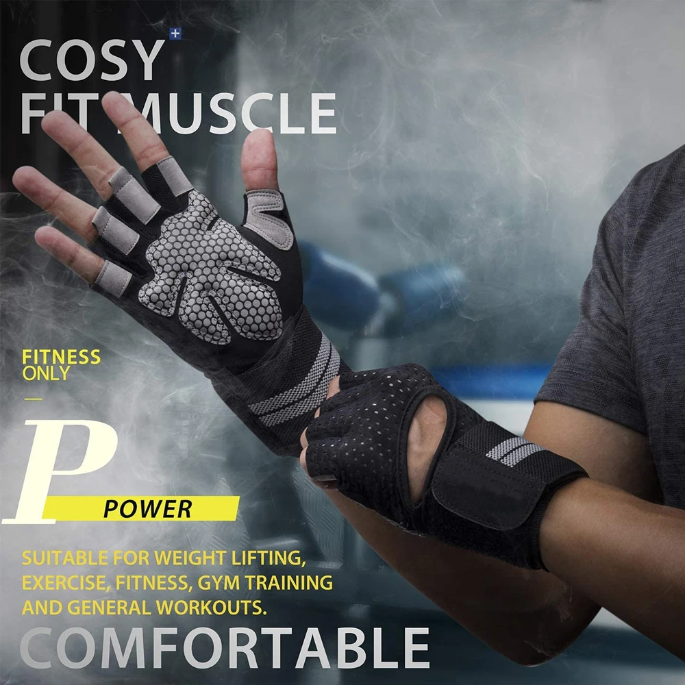 1Pair Half Finger Gym Fitness  - đánh giá và giá Crossfit Training Gear