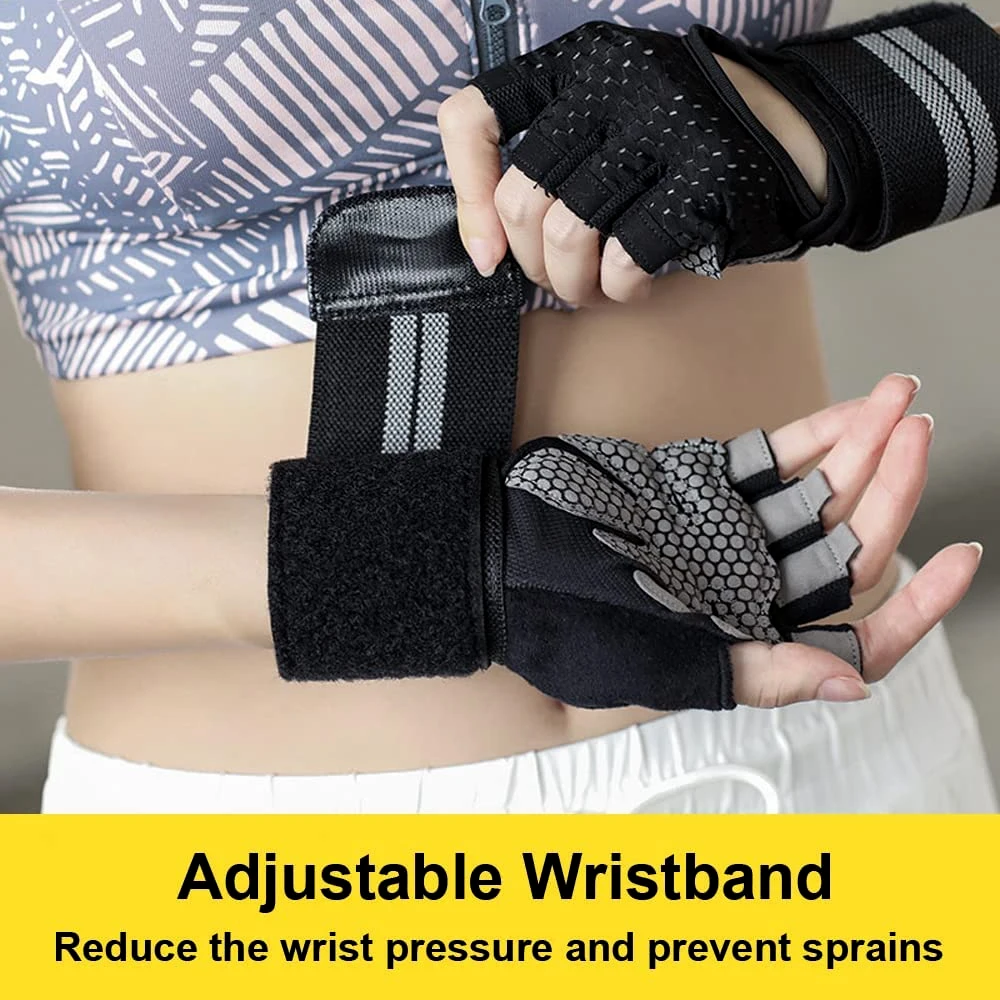 1Pair Half Finger Gym Fitness  - đánh giá và giá Crossfit Training Gear
